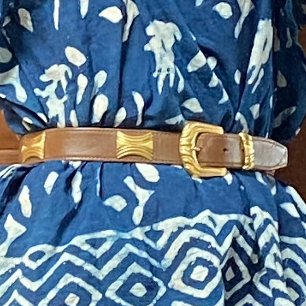 Carlisle Vintage Leather and Gold Belt